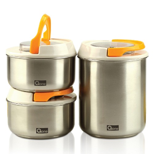 OXONE Vaccum Stainless Jar 3 pcs OX-306 - Orange